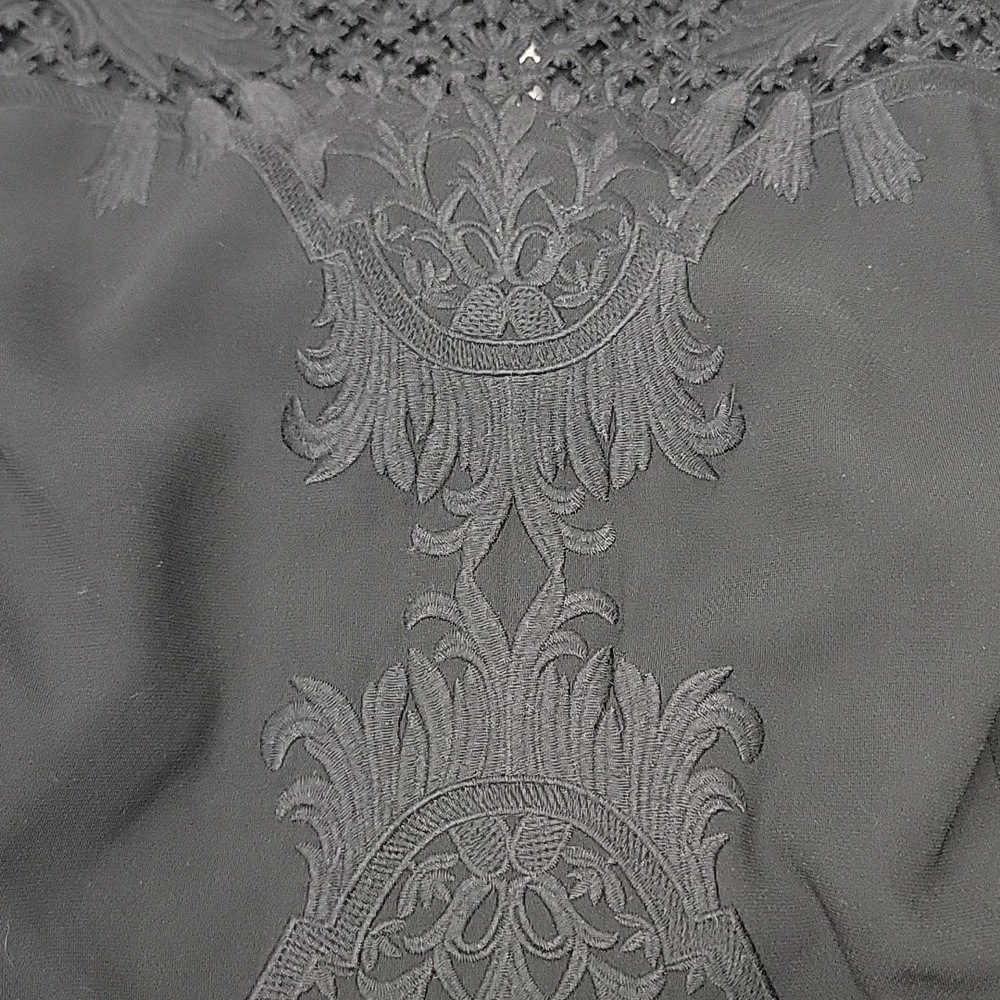 ETCETERA BLACK LACE EMBROIDERED SHEATH DRESS SZ 12 - Picture 8 of 10